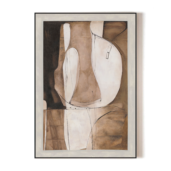 Brown Curves - Line Abstract #R1012