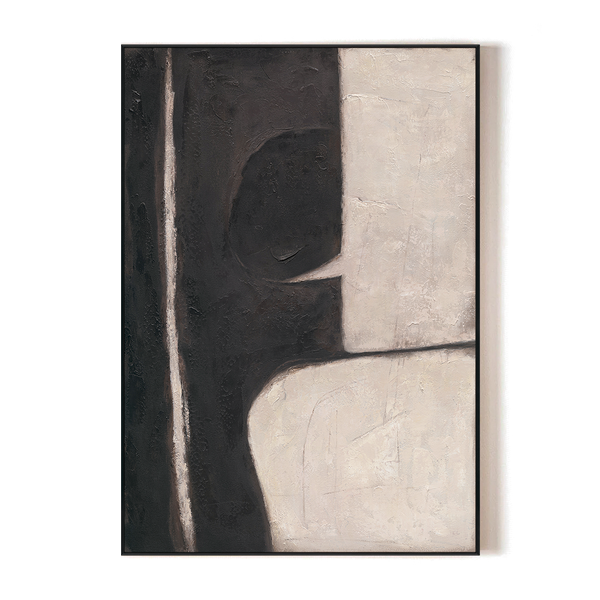 Monochrome Edge - Textured Abstract #R1016