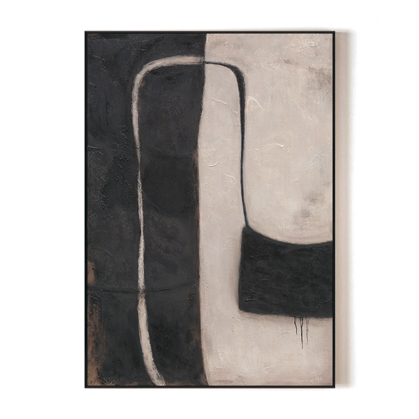 Monochrome Rhythm - Textured Abstract #R1017