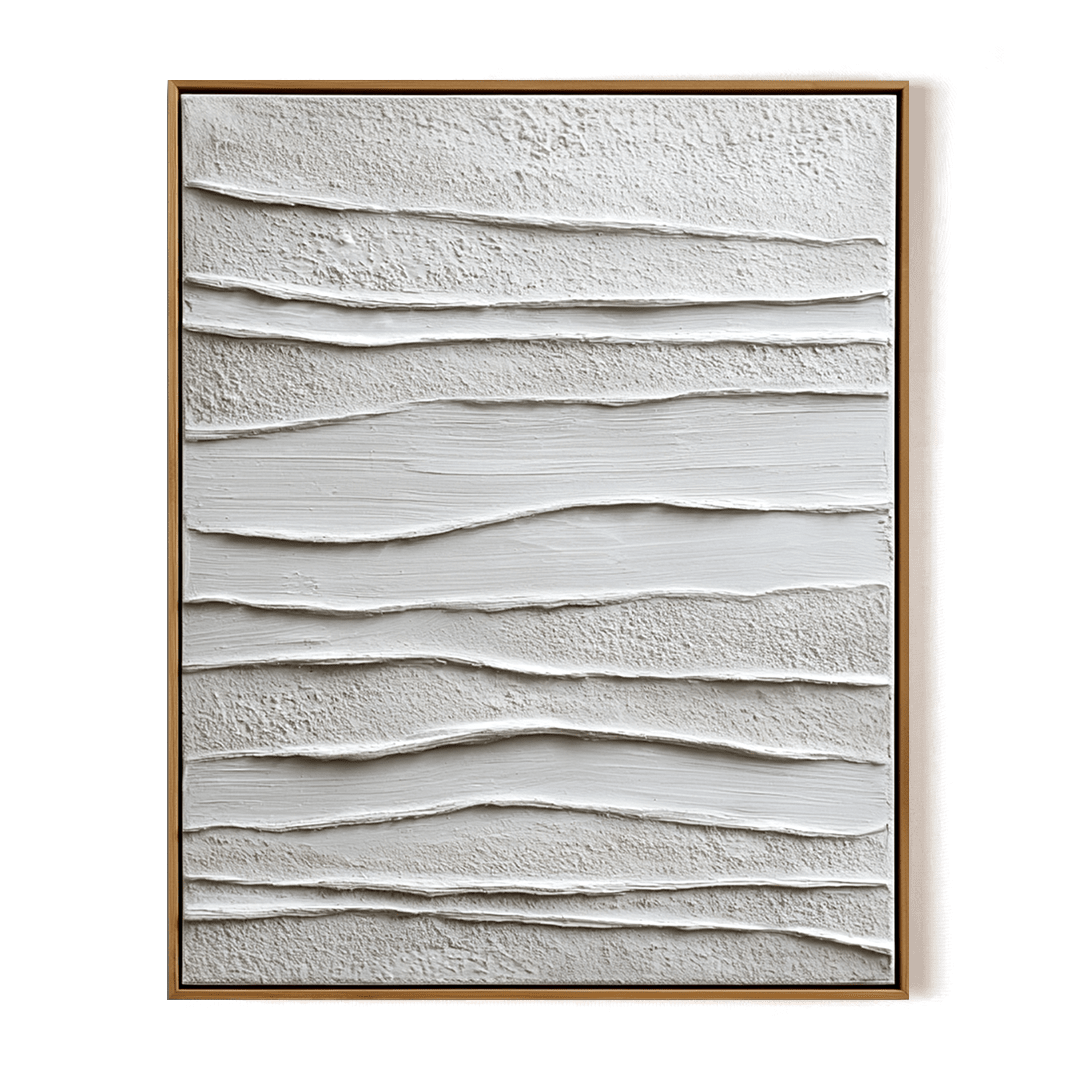 Shore Layers – White Textured Canvas #awp102 Painting artwepaint 