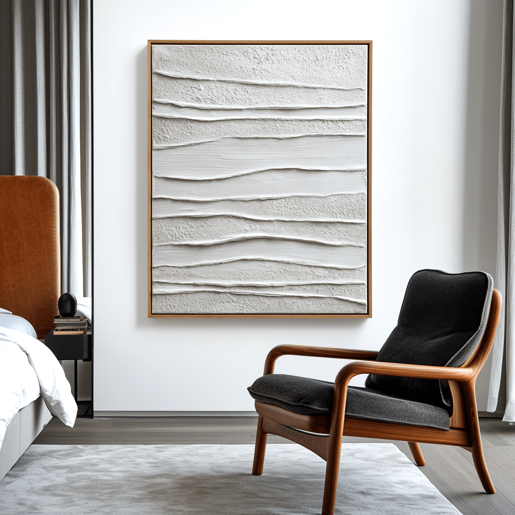 Shore Layers – White Textured Canvas #awp102 Painting artwepaint 