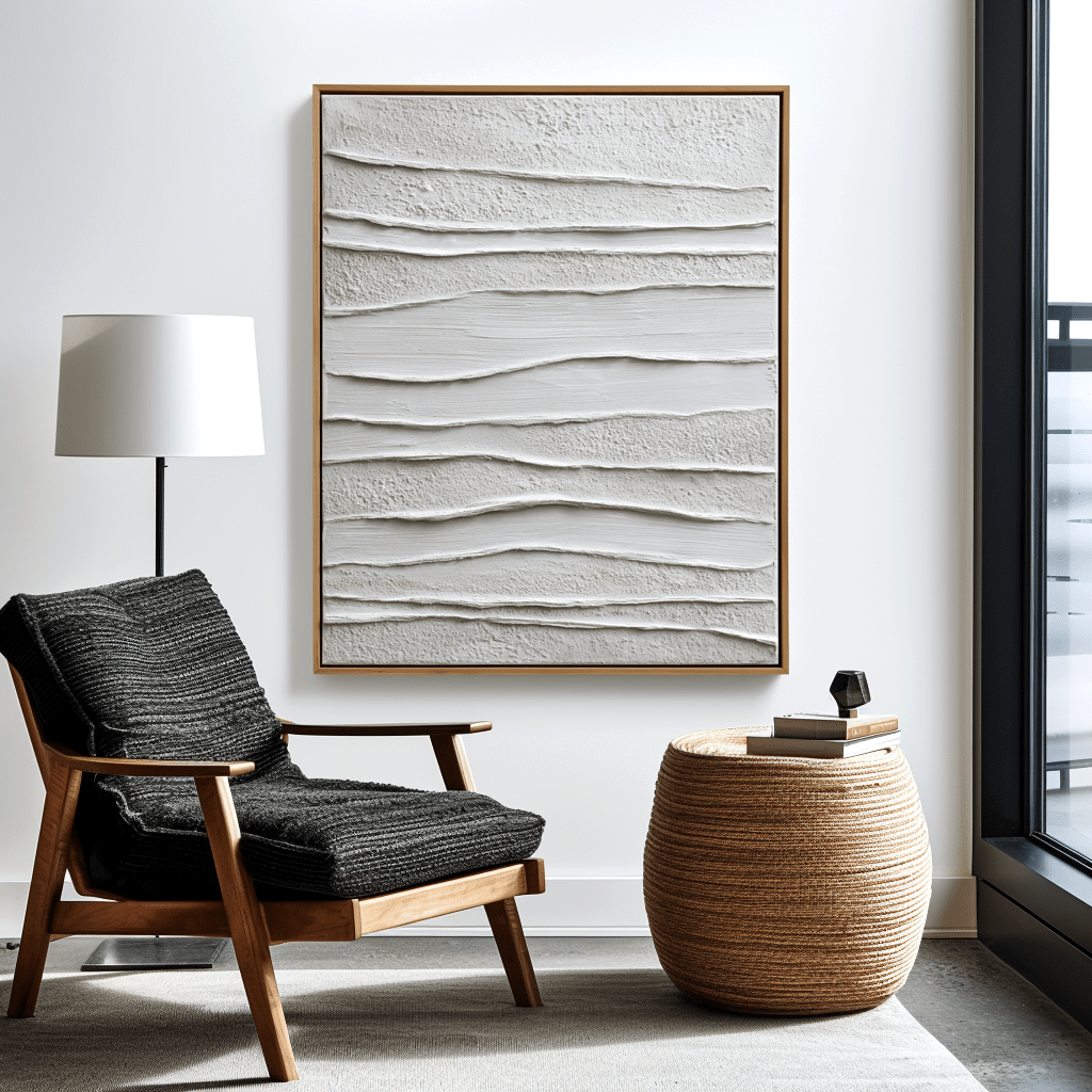 Shore Layers – White Textured Canvas #awp102 Painting artwepaint 