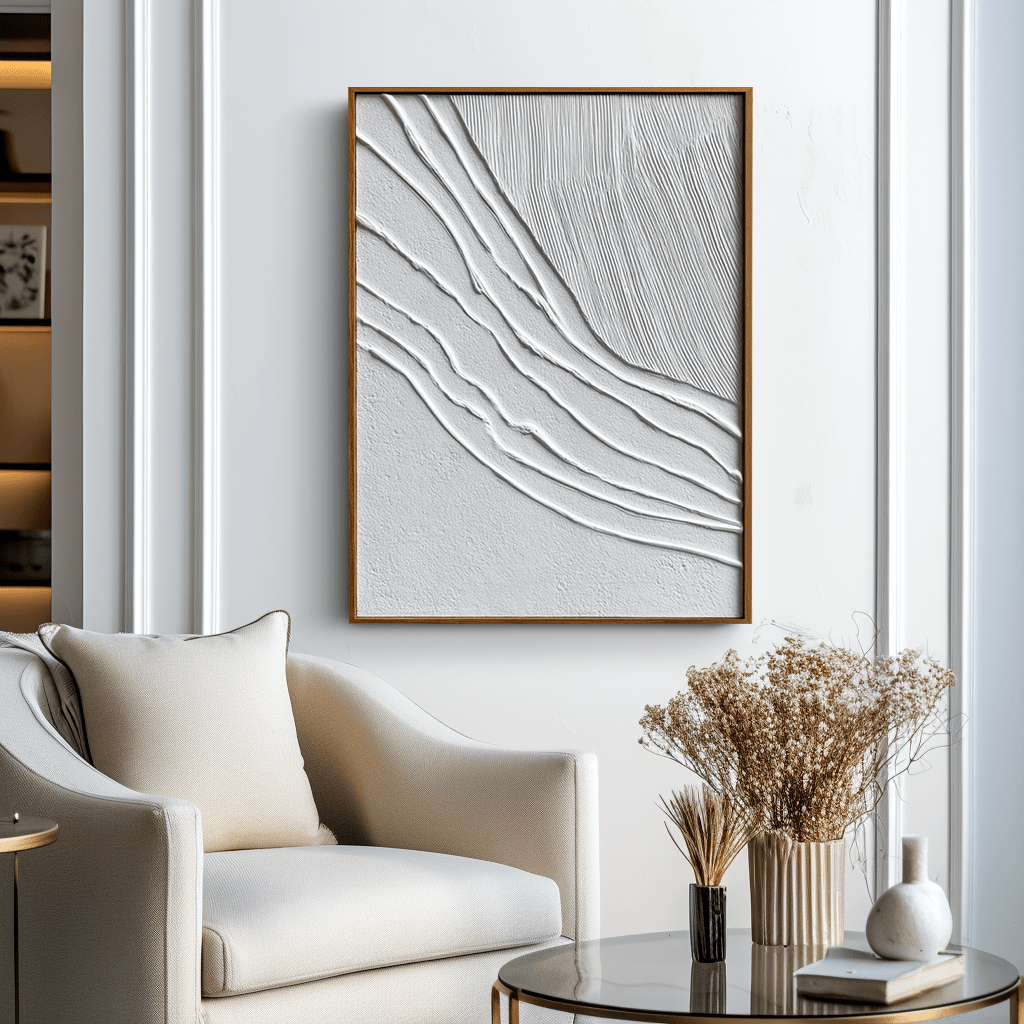 Tidal Calm – White Textured Painting #awp100 Painting artwepaint 