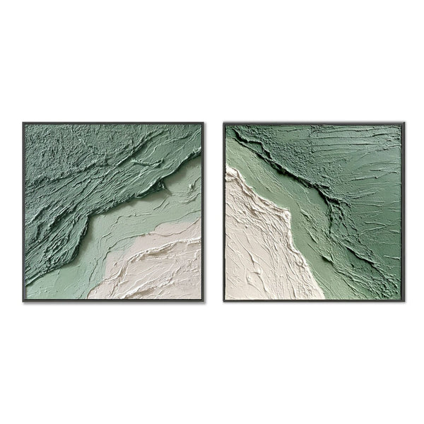 Verdant Ridge - Green Textured Abstract Painting #awp22 Painting artwepaint 