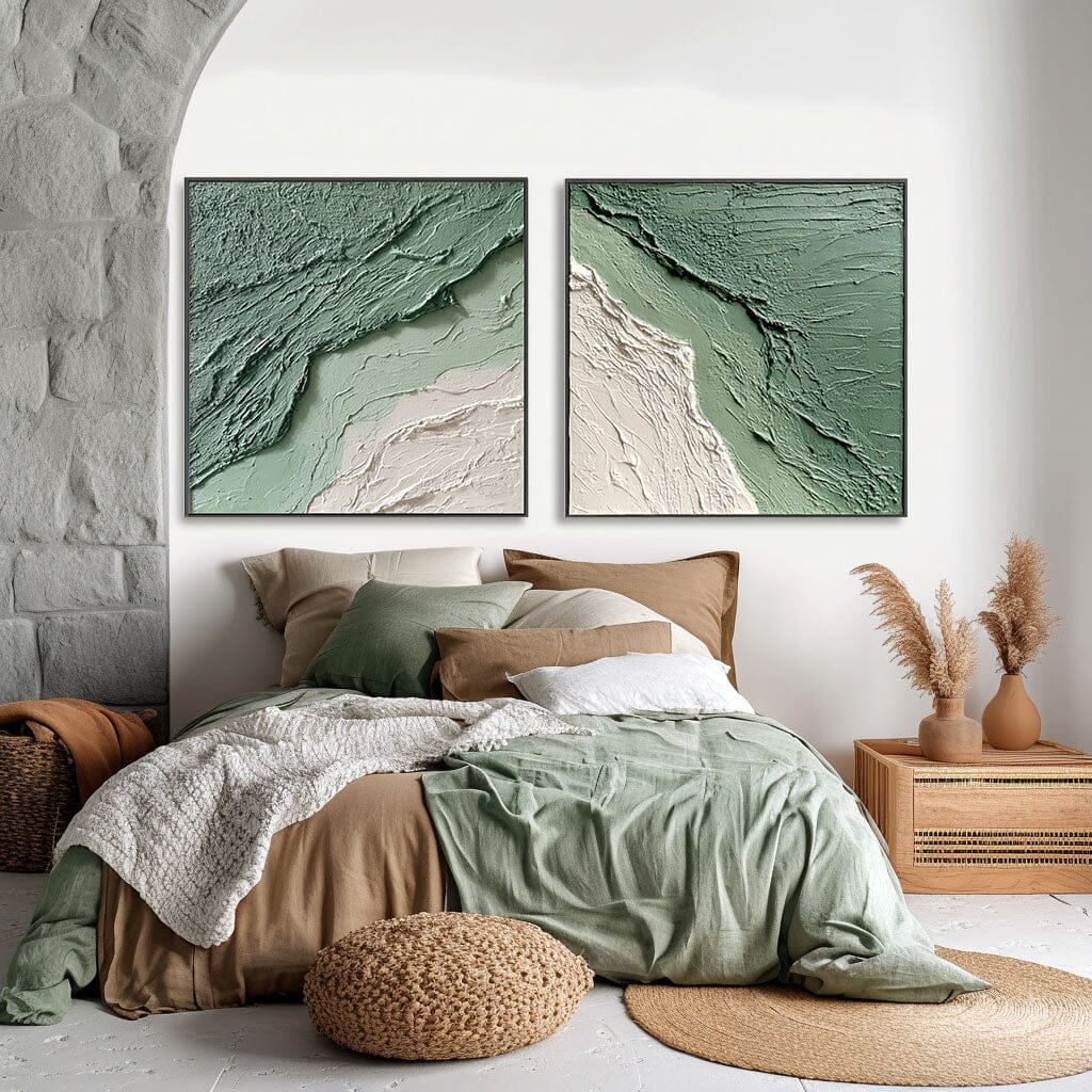 Verdant Ridge - Green Textured Abstract Painting #awp22 Painting artwepaint 
