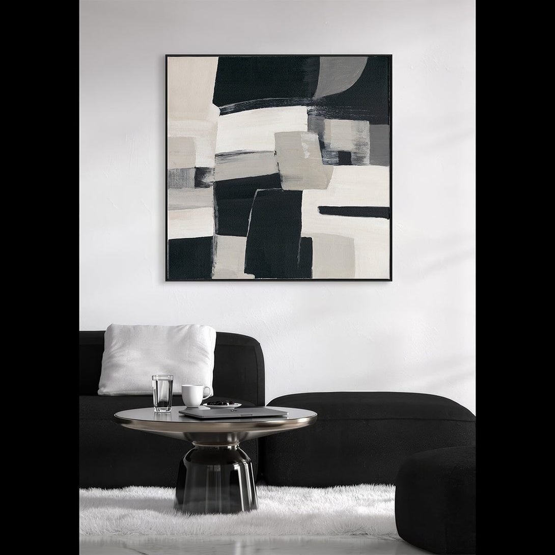 Abstract Grid - Neutral Tone Geometric Painting#M4703 Painting artwepaint 