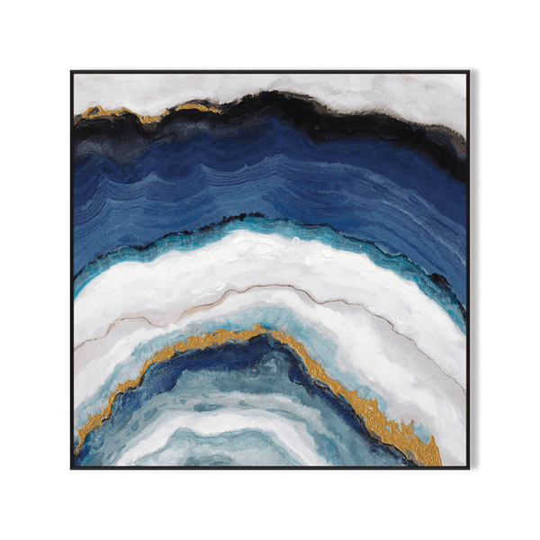 Agate Waves-Blue Textured Abstract #I3738=I6357 Painting artwepaint 