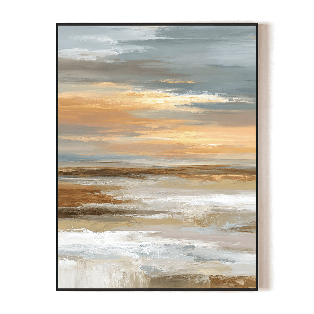 Amber Dusk – Warm Seascape Painting #RFX4(78) Painting artwepaint 