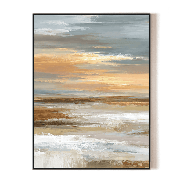 Amber Dusk – Warm Seascape Painting #RFX4(78) Painting artwepaint 
