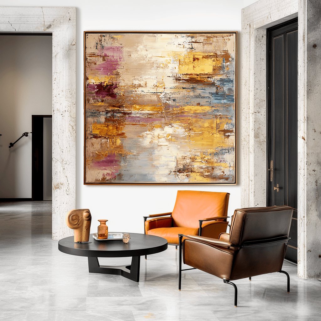 Amber Glow – Warm Abstract Painting #29 Painting artwepaint 