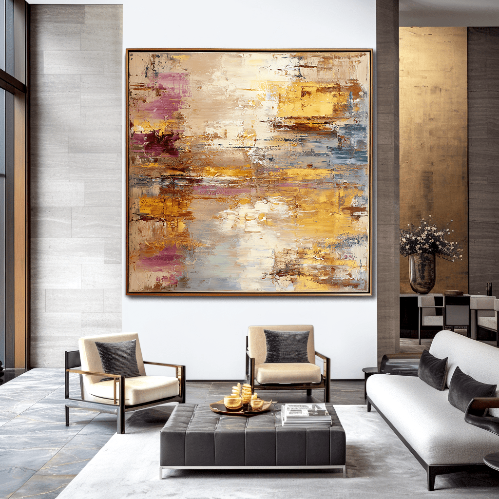 Amber Glow – Warm Abstract Painting #29 Painting artwepaint 