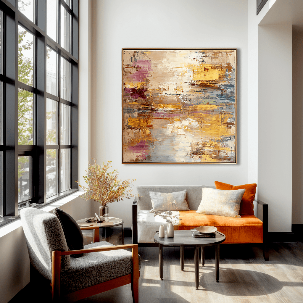 Amber Glow – Warm Abstract Painting #29 Painting artwepaint 