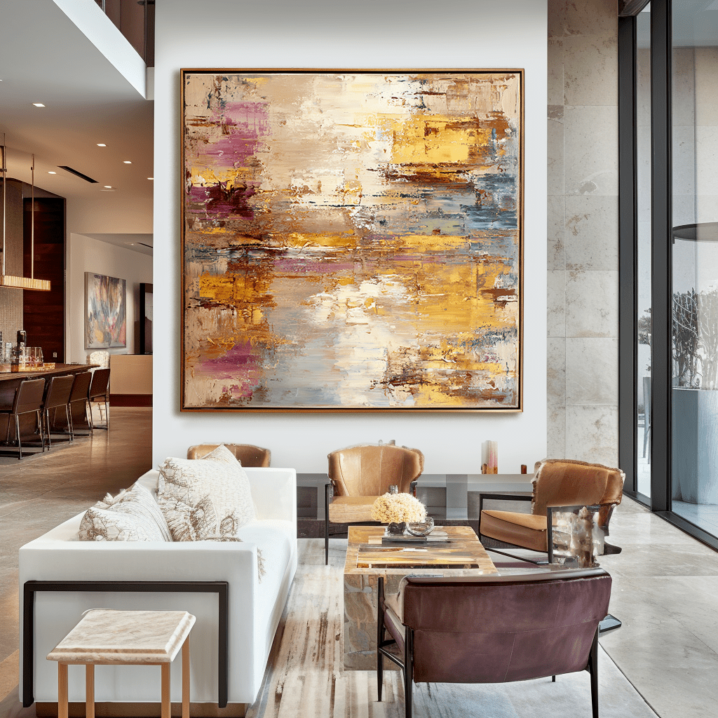 Amber Glow – Warm Abstract Painting #29 Painting artwepaint 