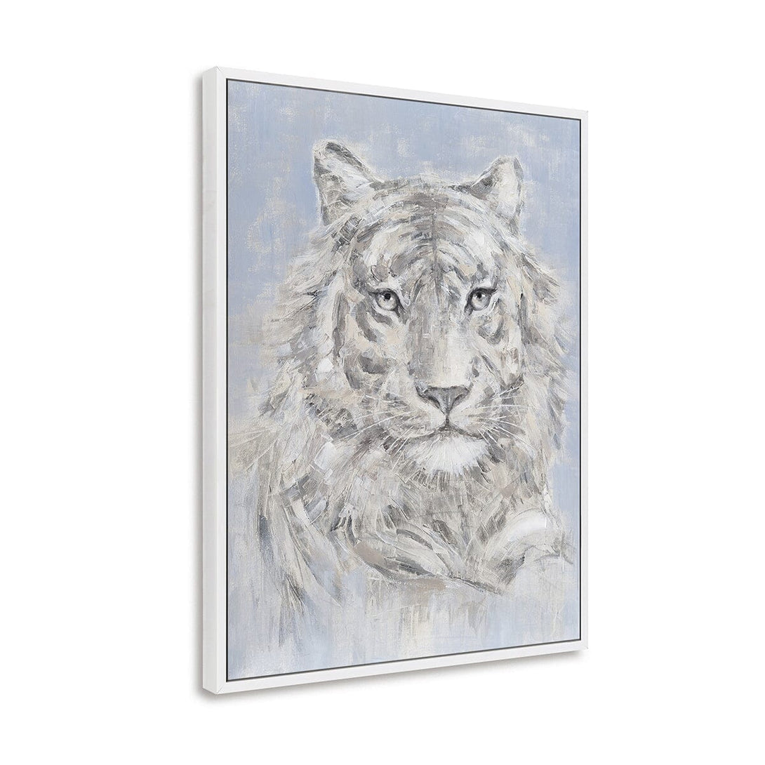 Arctic White Tiger - Grey Blue Wildlife Painting #M0613 Painting artwepaint 