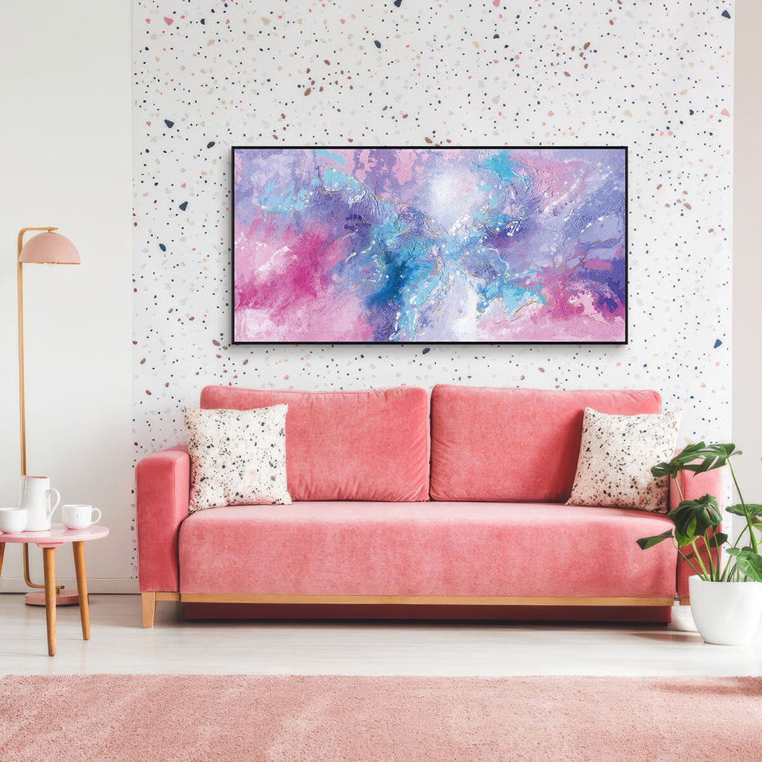 Aurora Bloom-Pink & Purple Abstract #I9880 Painting artwepaint 