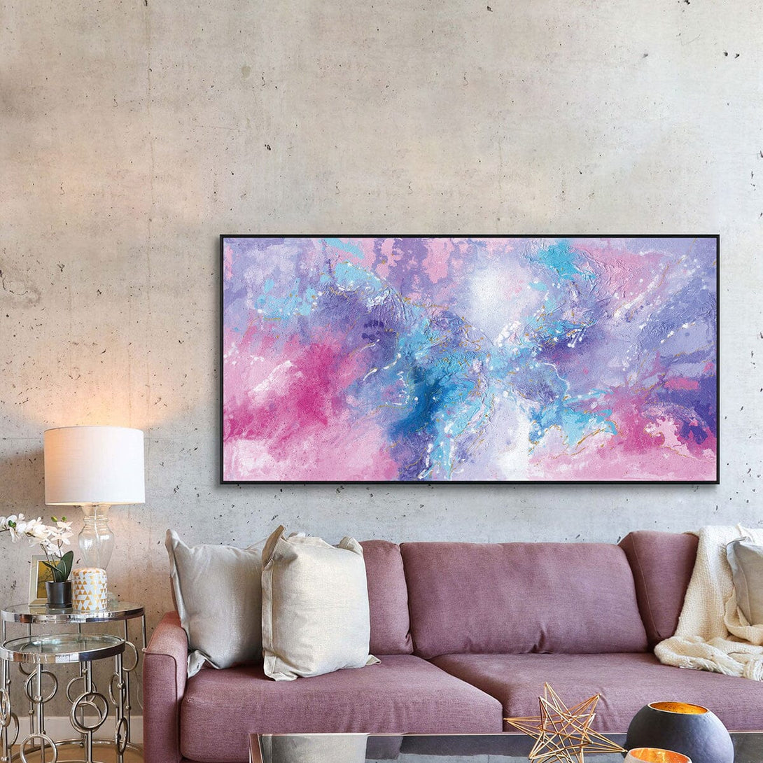 Aurora Bloom-Pink & Purple Abstract #I9880 Painting artwepaint 