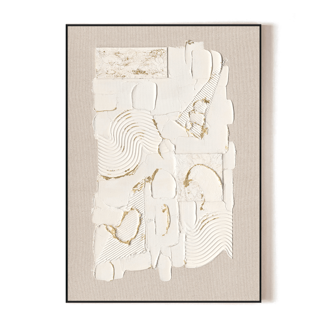 Aurora Flow-White and Gold Textured Art#M2699 Painting artwepaint 