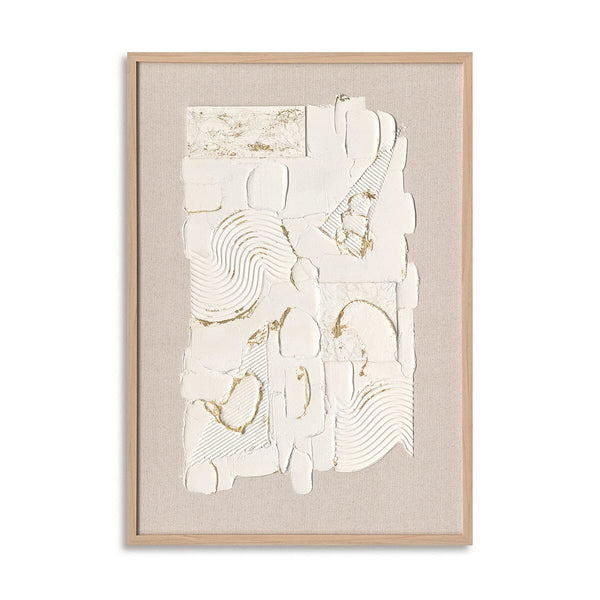 Aurora Flow-White and Gold Textured Art#M2699 Painting artwepaint 