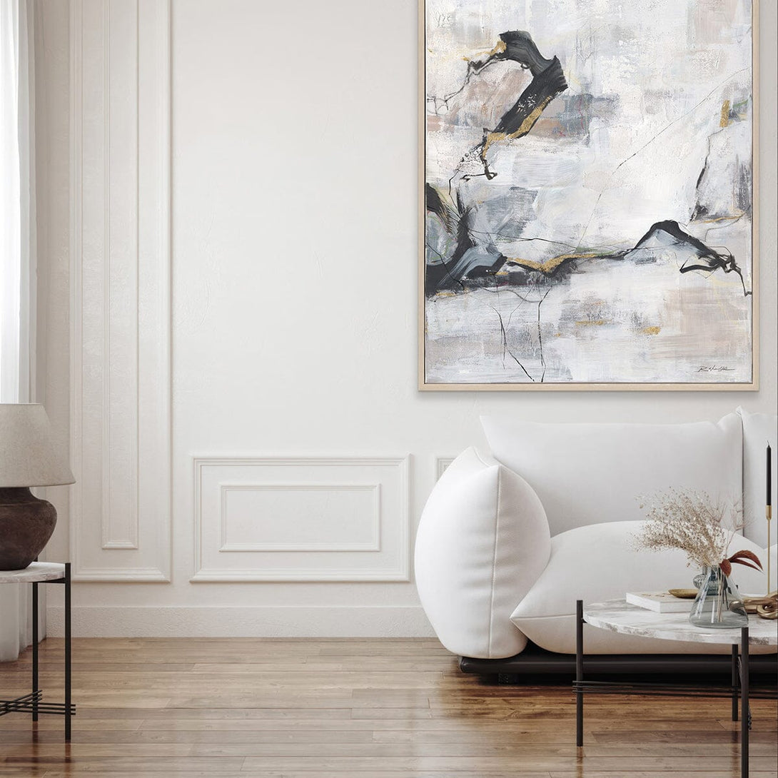 Aurora Trace - Blue Grey Abstract Painting#M6887 Painting artwepaint 