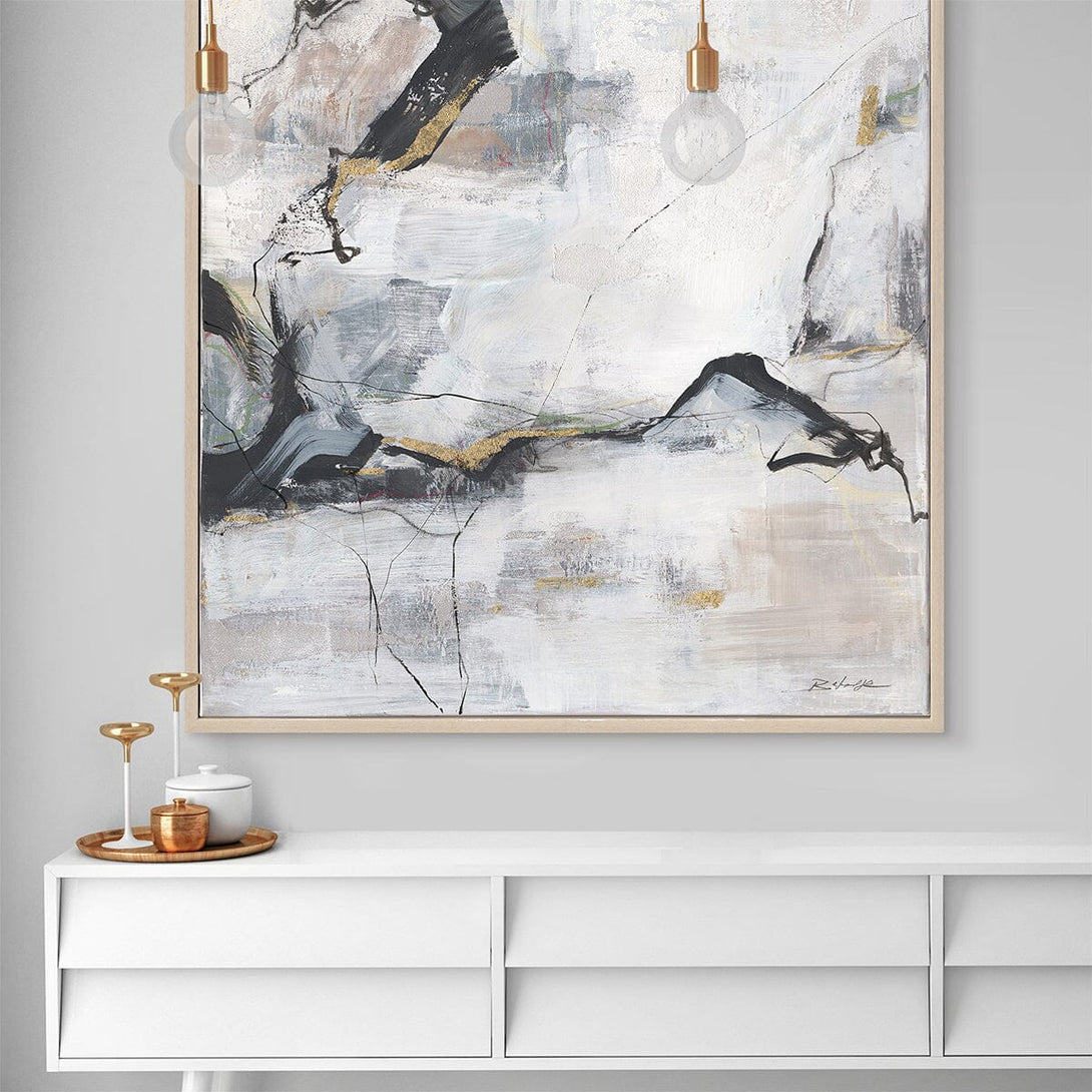 Aurora Trace - Blue Grey Abstract Painting#M6887 Painting artwepaint 
