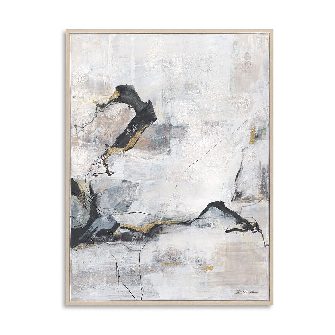 Aurora Trace - Blue Grey Abstract Painting#M6887 Painting artwepaint 