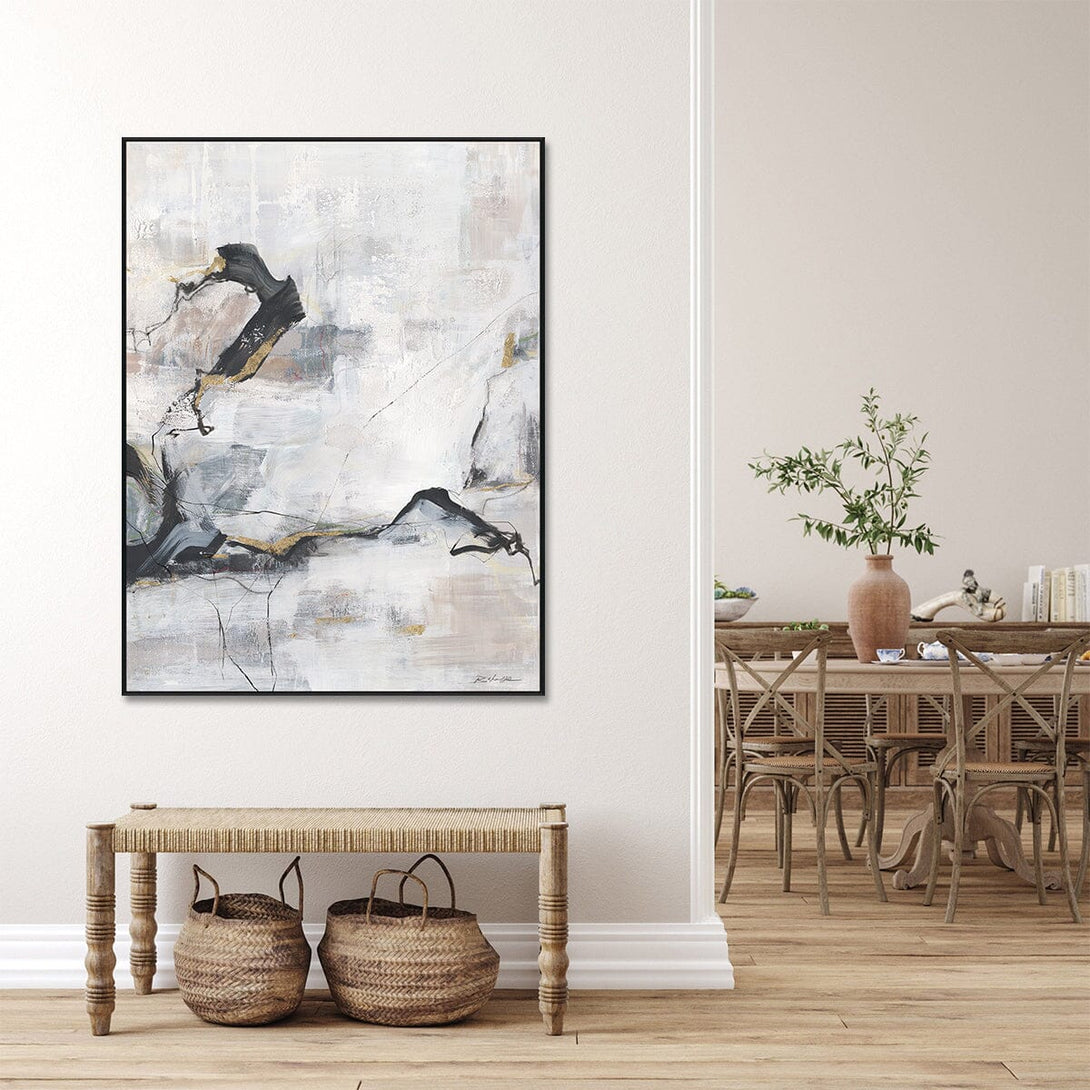 Aurora Trace - Blue Grey Abstract Painting#M6887 Painting artwepaint 