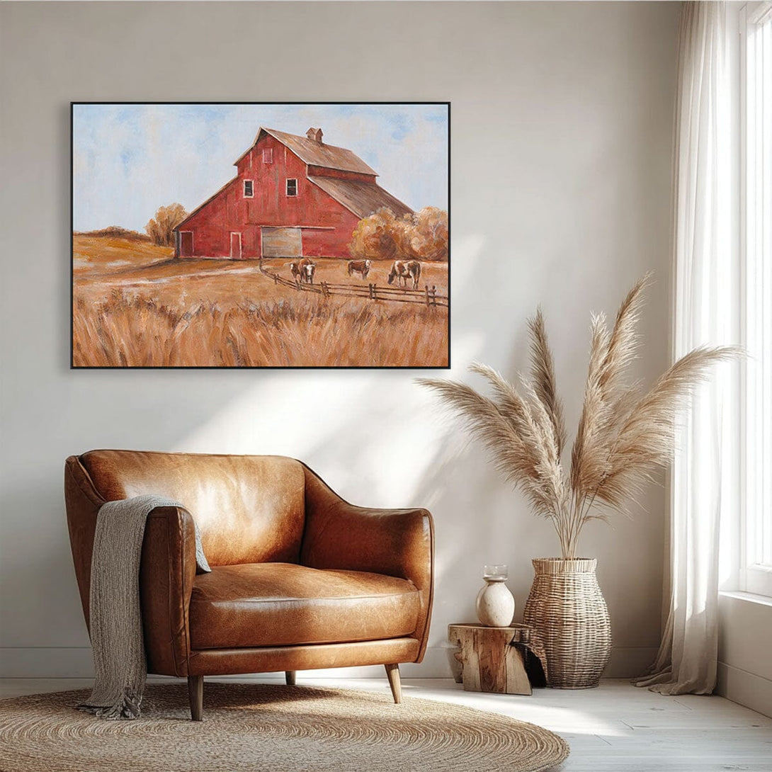 Autumn Barn – Rustic Farm Landscape#L3608 Painting artwepaint 