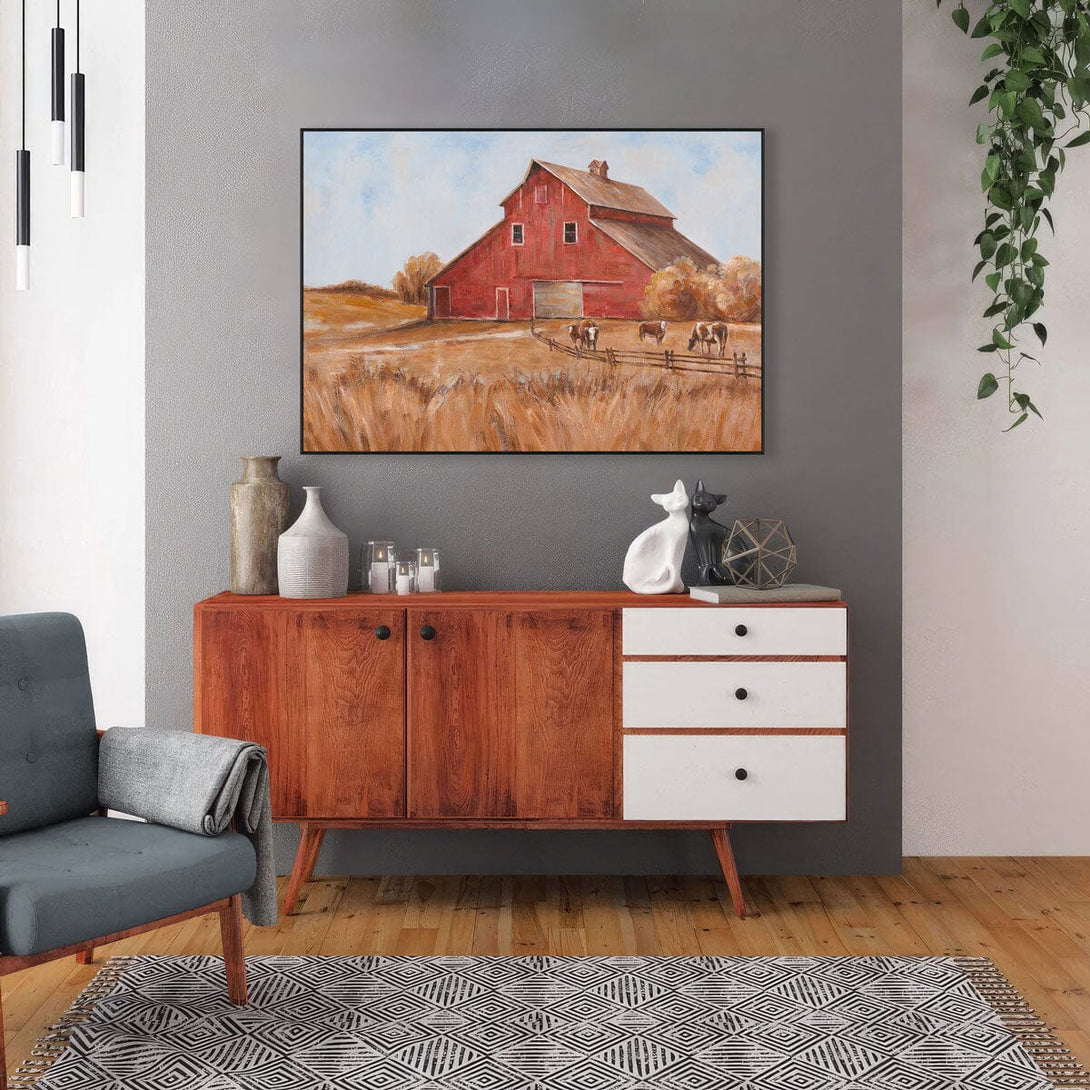 Autumn Barn – Rustic Farm Landscape#L3608 Painting artwepaint 