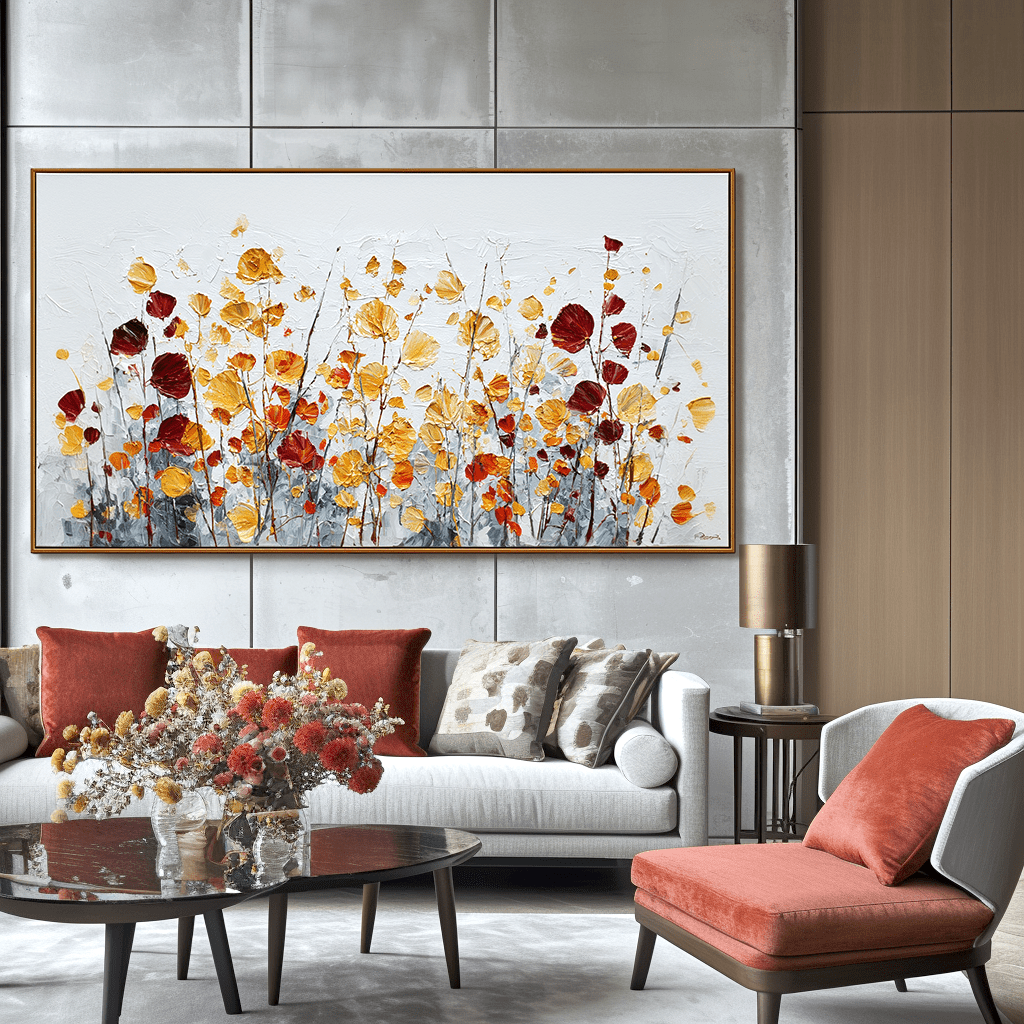 Autumn Bloom – Textured Floral Painting #56 Painting artwepaint 