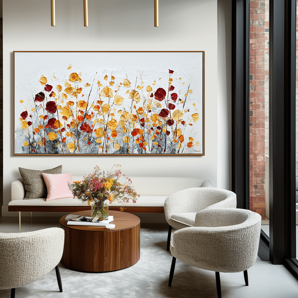 Autumn Bloom – Textured Floral Painting #56 Painting artwepaint 