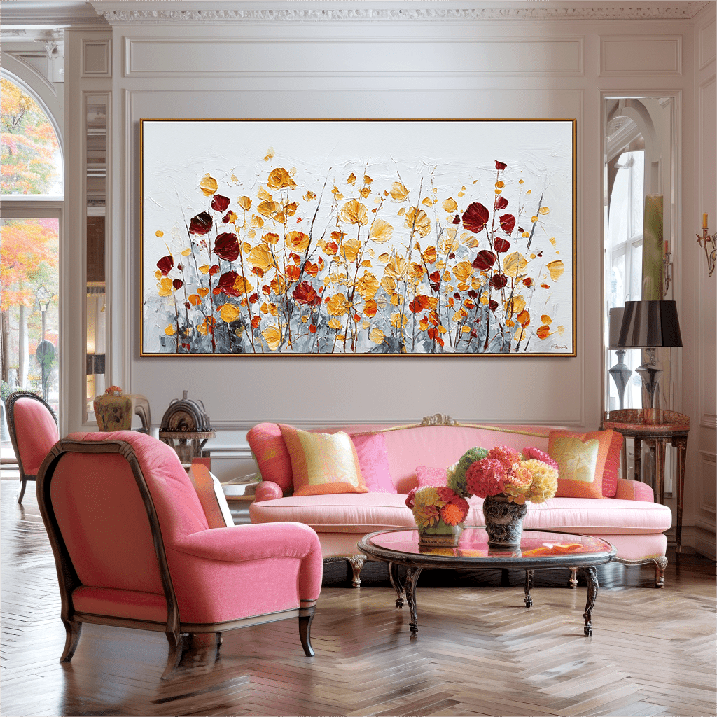 Autumn Bloom – Textured Floral Painting #56 Painting artwepaint 