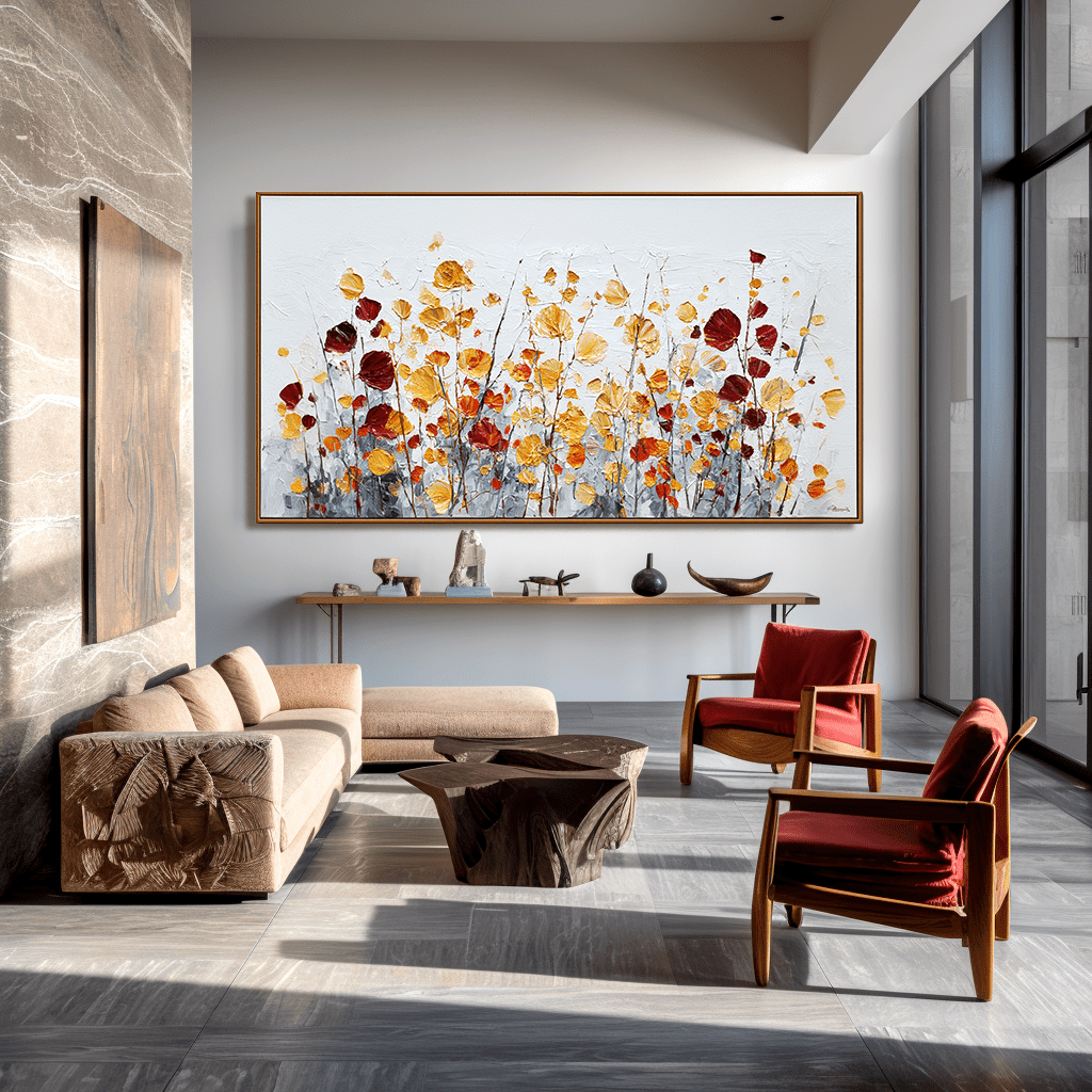 Autumn Bloom – Textured Floral Painting #56 Painting artwepaint 