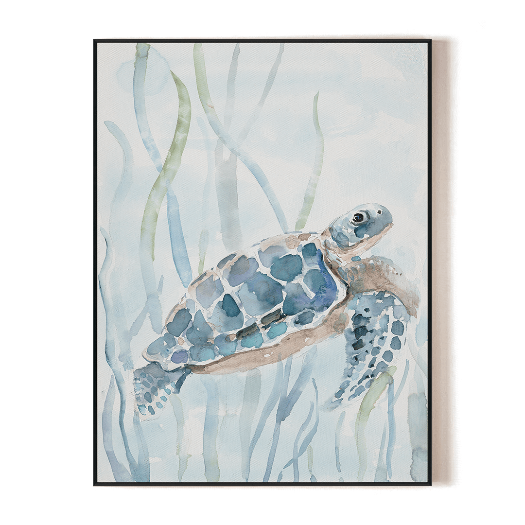 Azure Drift - Sea Turtle Watercolor Painting #M3555 Painting artwepaint 