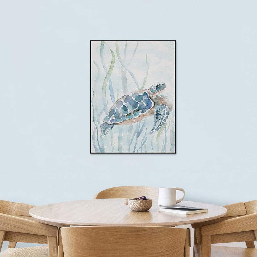 Azure Drift - Sea Turtle Watercolor Painting #M3555 Painting artwepaint 