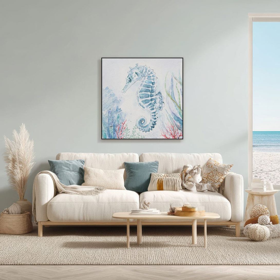 Azure Guardian - Seahorse Watercolor #M3571 Painting artwepaint 
