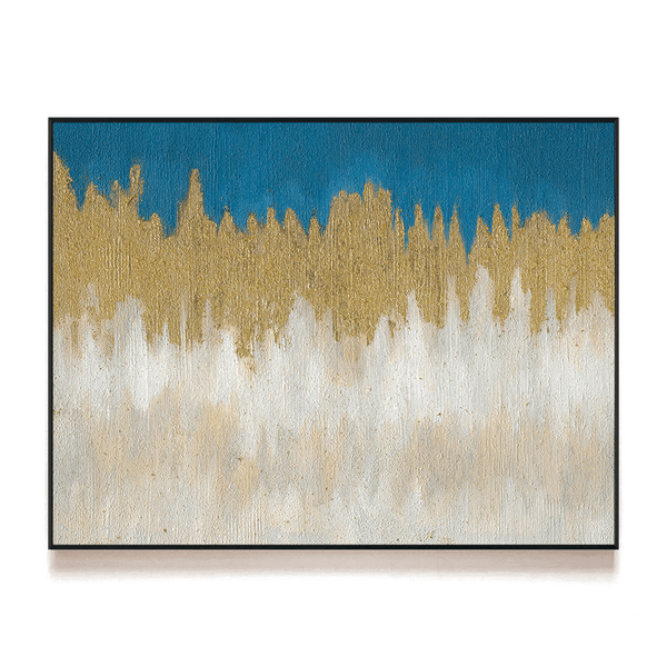 Azure Horizon - Golden Flow Abstract Painting #J5114 Painting artwepaint 