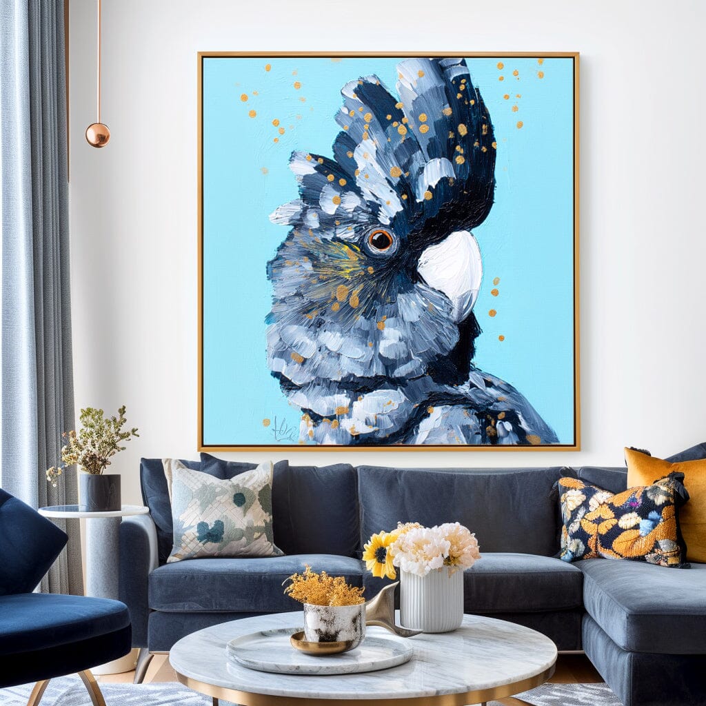 Azure Parrot – Modern Bird Painting #35 Painting artwepaint 