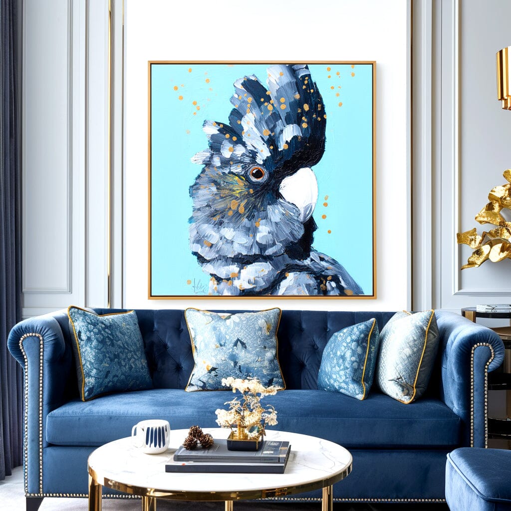 Azure Parrot – Modern Bird Painting #35 Painting artwepaint 