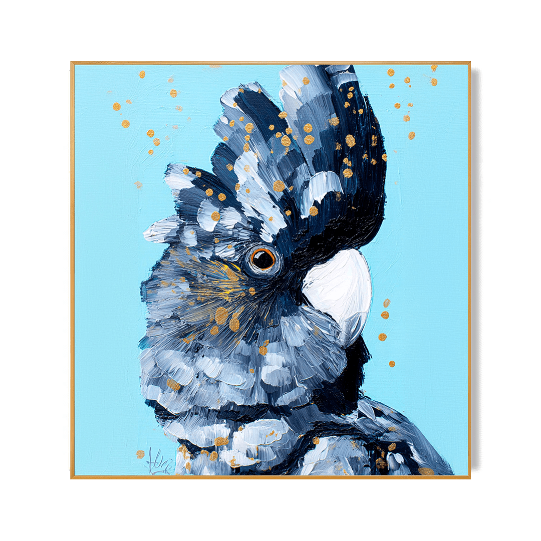 Azure Parrot – Modern Bird Painting #35 Painting artwepaint 