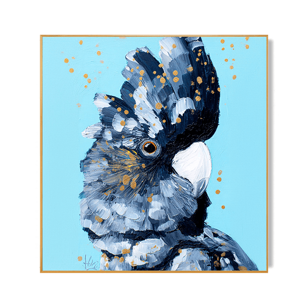 Azure Parrot – Modern Bird Painting #35 Painting artwepaint 