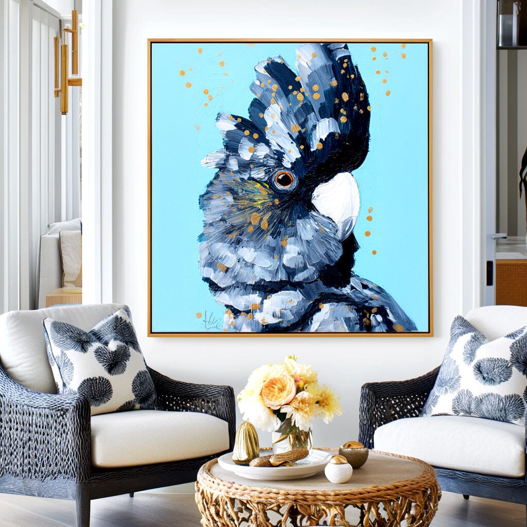 Azure Parrot – Modern Bird Painting #35 Painting artwepaint 