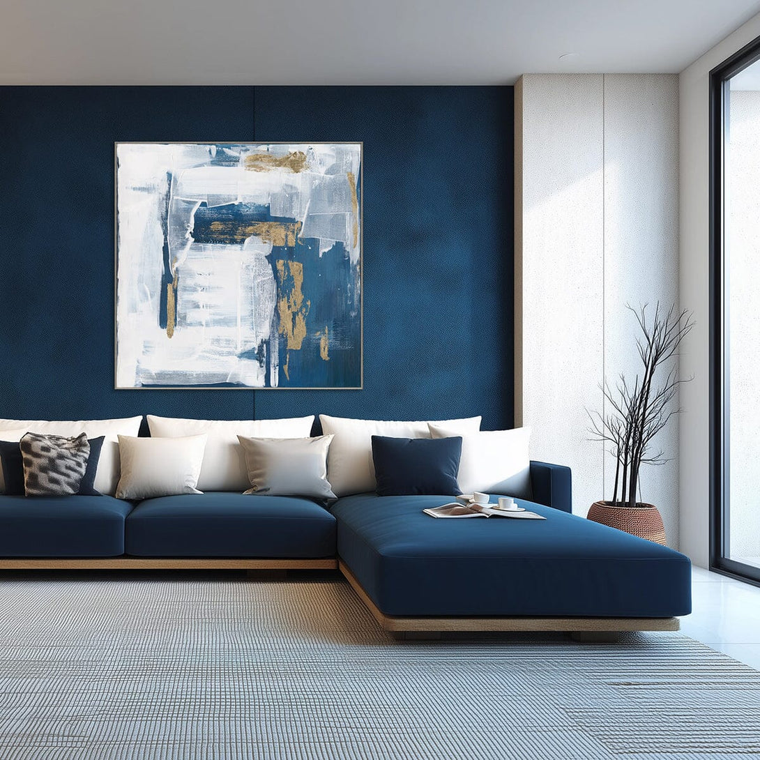 Azure Radiance - Abstract Oil Painting #M6089 Painting artwepaint 