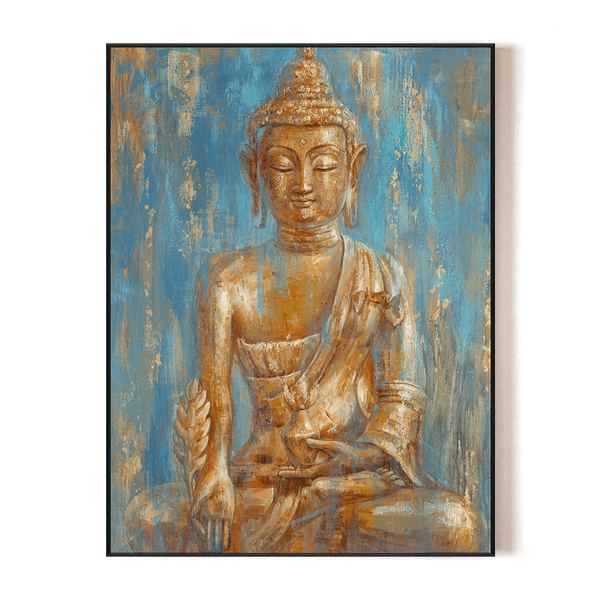 Azure Radiance - Golden Buddha Majesty #H8189 Painting artwepaint 