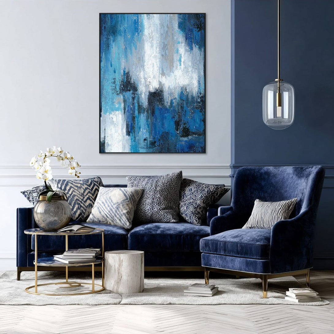 Azure Symphony - Modern Abstract Texture #J5023 Painting artwepaint 