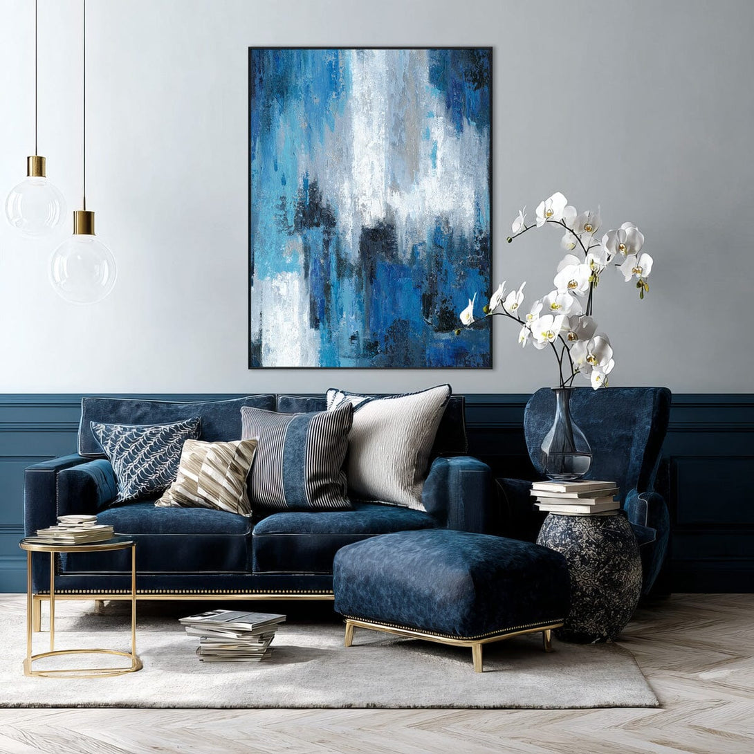 Azure Symphony - Modern Abstract Texture #J5023 Painting artwepaint 