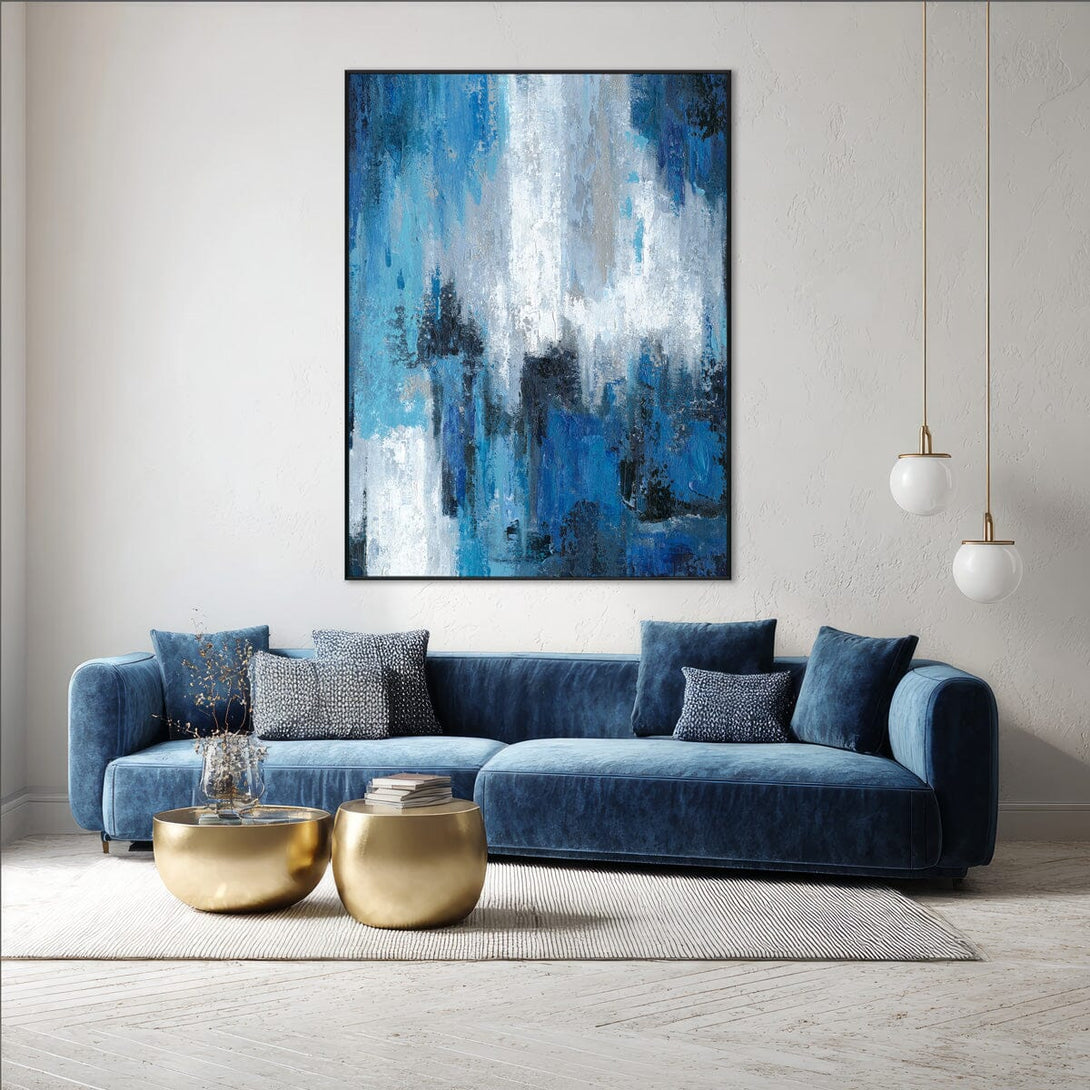 Azure Symphony - Modern Abstract Texture #J5023 Painting artwepaint 