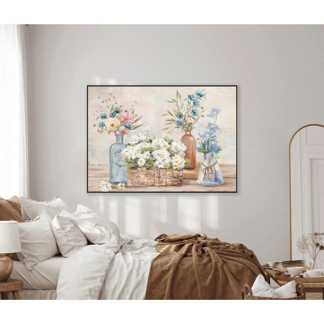 Basket of Blooms - Fresh Floral Still Life#L3511 Painting artwepaint 