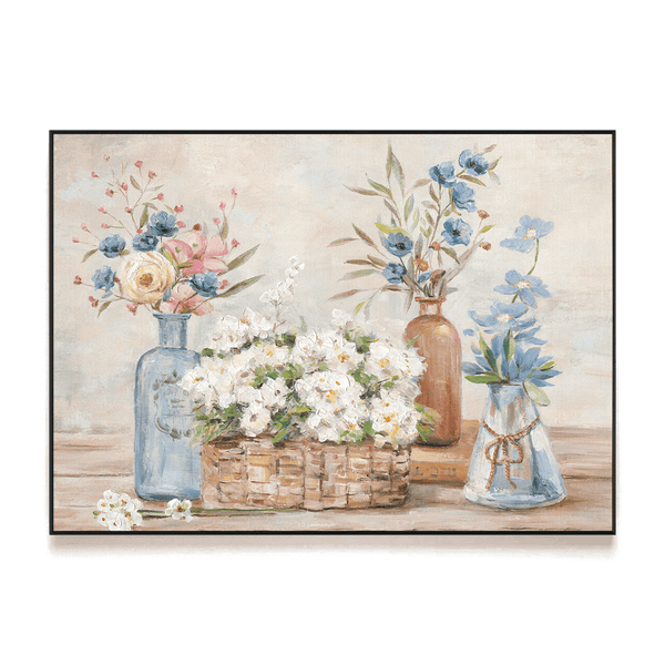 Basket of Blooms - Fresh Floral Still Life#L3511 Painting artwepaint 