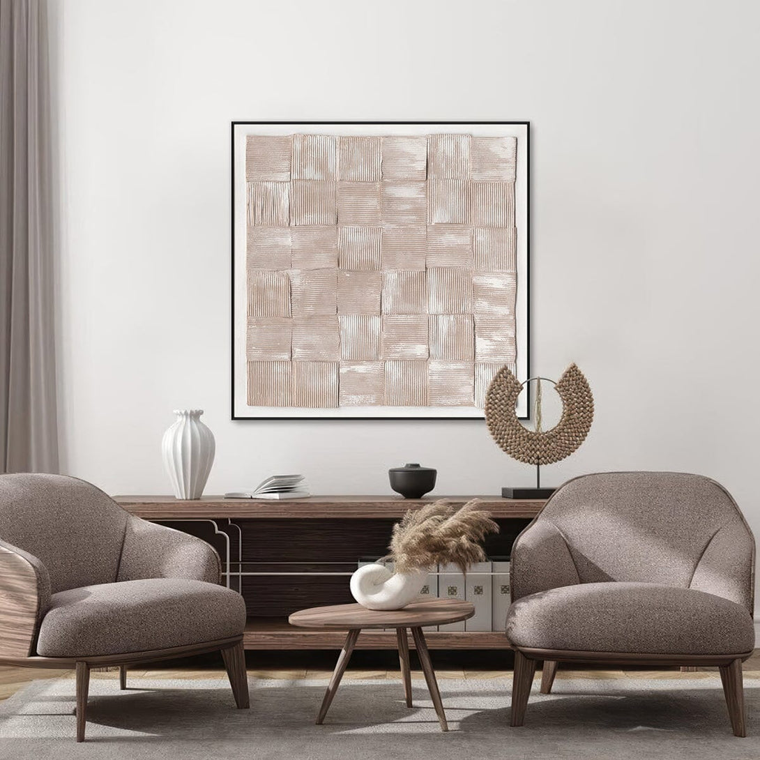 Beige Weave – 3D Textured Art #M4780 Painting artwepaint 