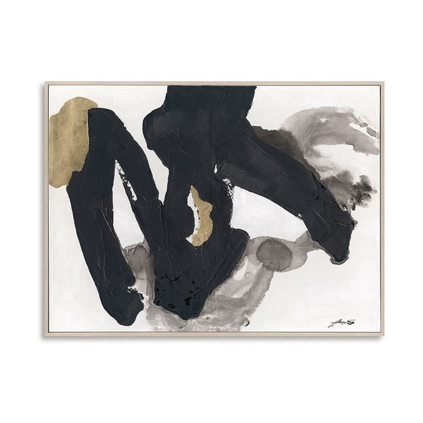 Black & Gold Rhythm - Modern Abstract Painting #M8111 Painting artwepaint 